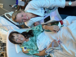 Jarvis and Dr. Annie van Beuningen after her successful heart transplantation.