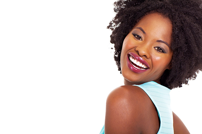 Woman smiling