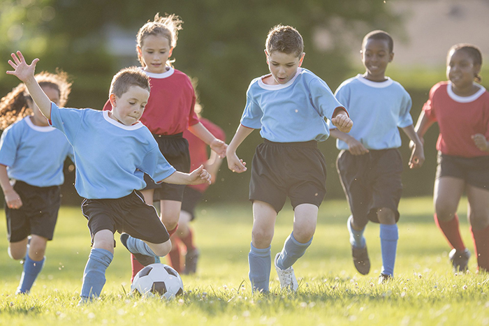 kids playing soccer