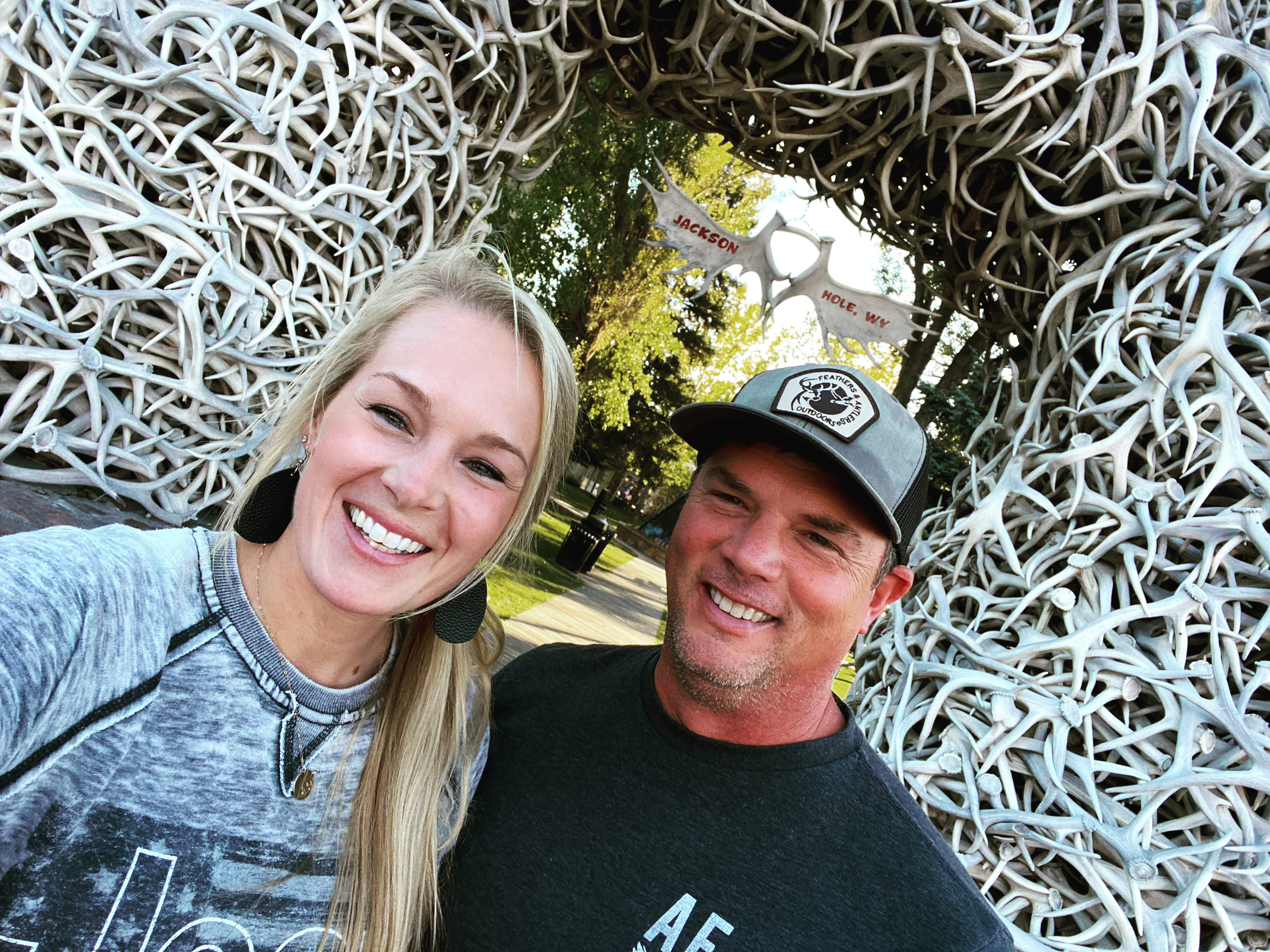 Patient Dana with his wife Christa