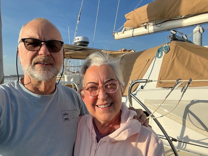 Carol and Bruce traveling