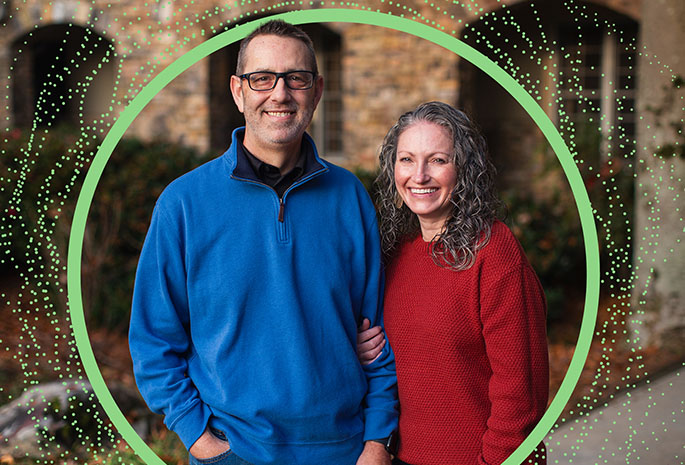 Cliff and his wife Lindsey at the Mason Guest House