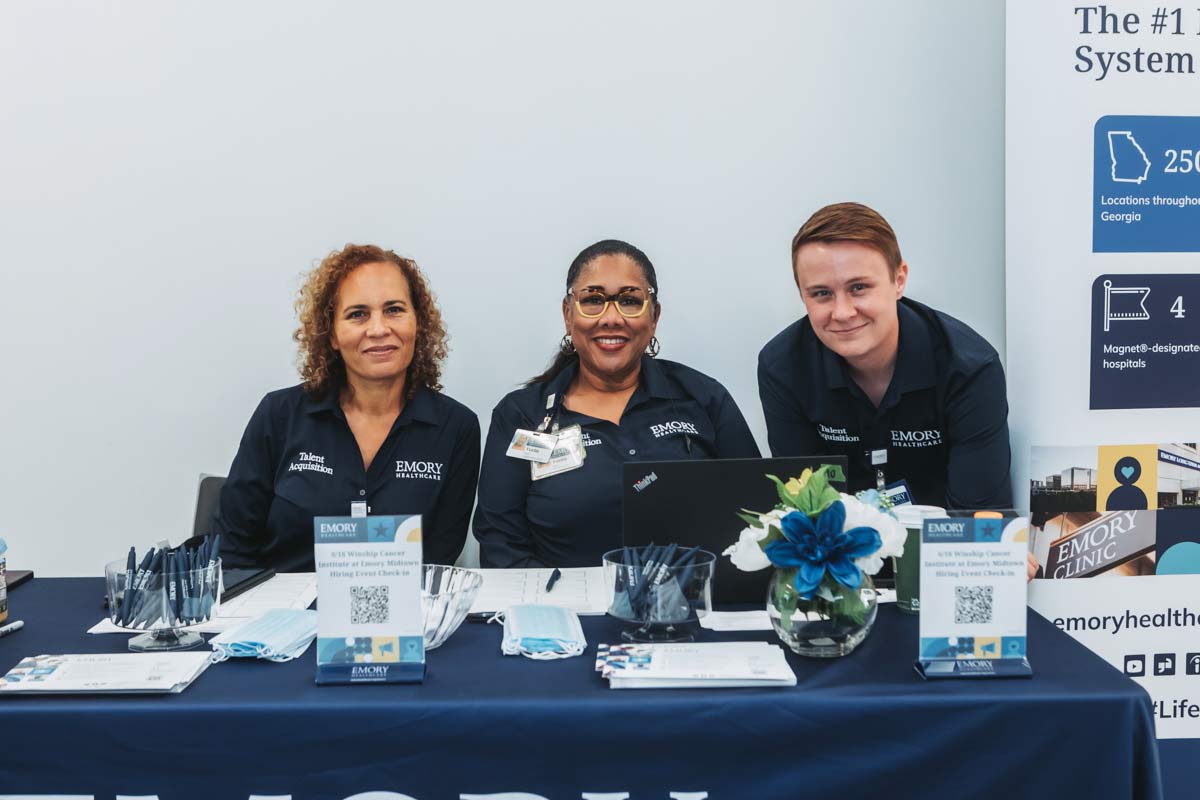 Emory employees at Career Hiring event