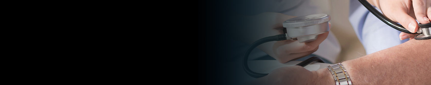 Physician using a stethoscope 