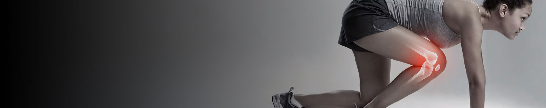 Runner with knee emphasis