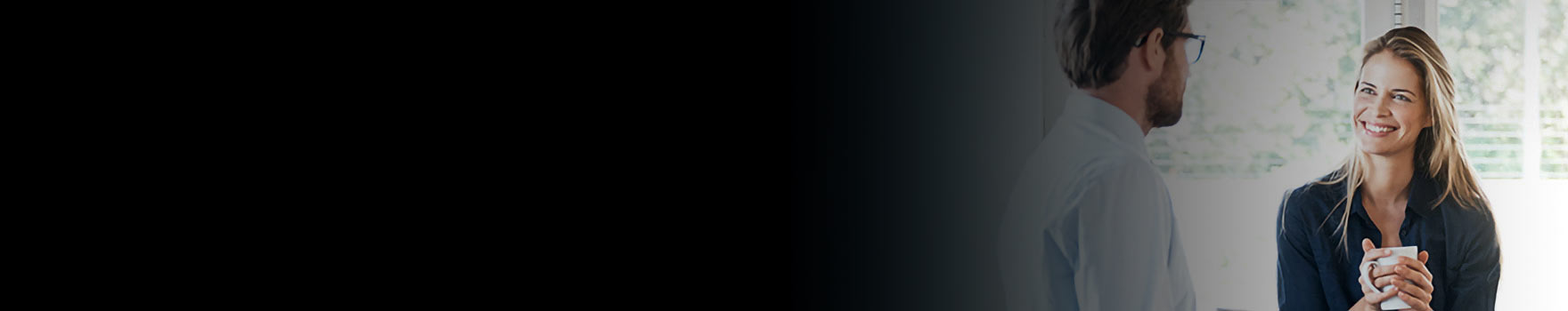 Man and woman conversing