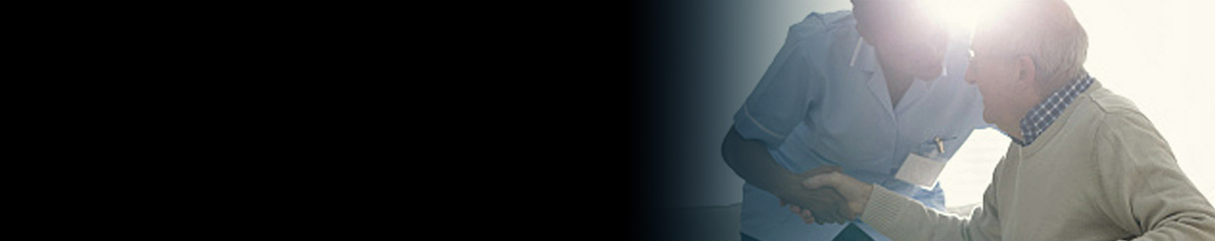 elderly man meeting with his nurse