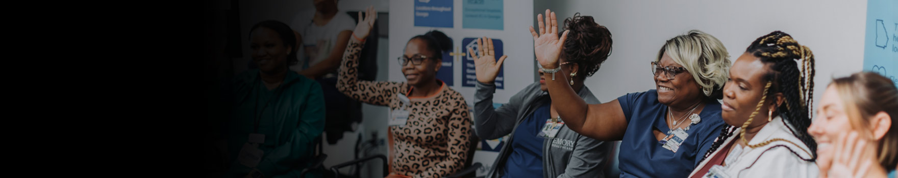 A group of nurses in a group setting