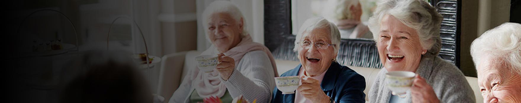 elderly women drinking tea