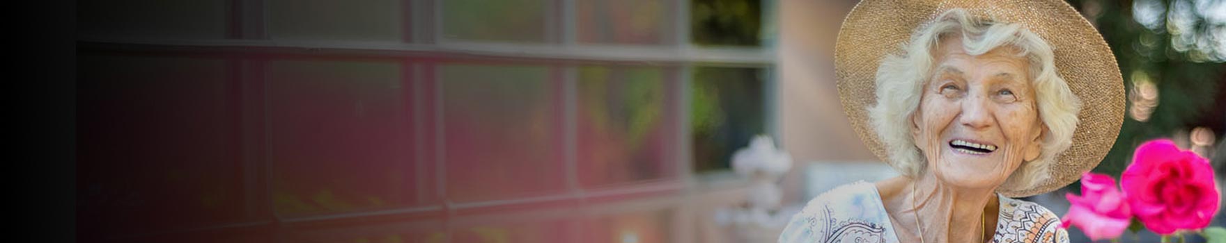 elderly woman in the garden