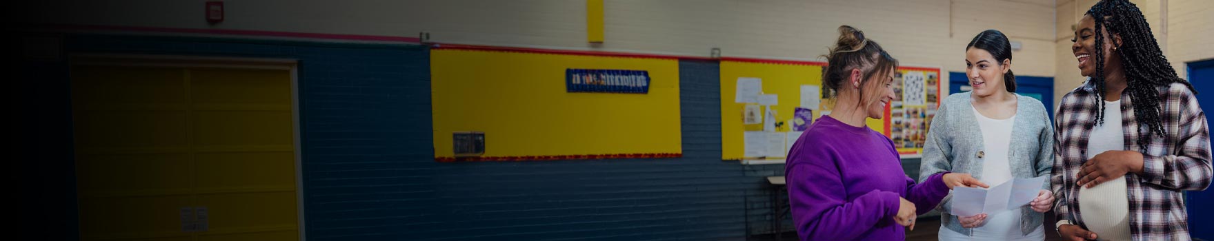 Group of pregnant women waiting for a class to start