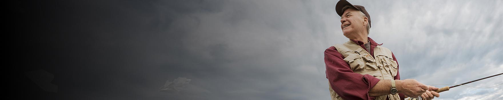 An older man fishing