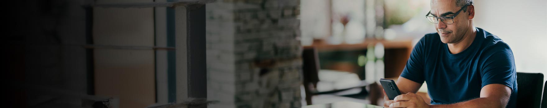 Man checking his phone and browsing the internet