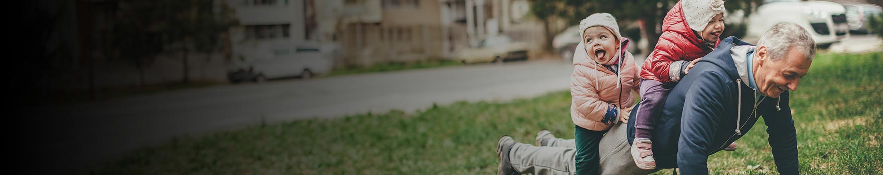 Man spending time with children