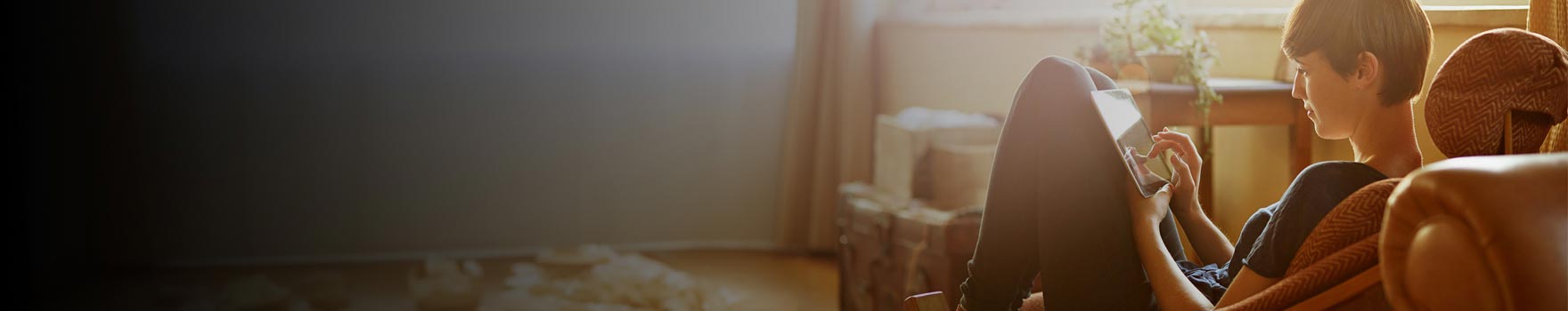 Woman on mobile device