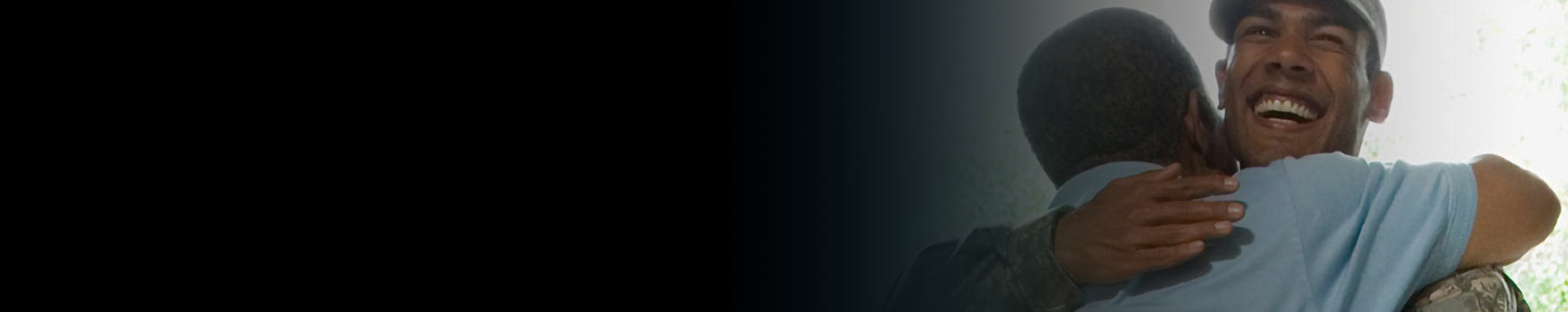 Veteran being hugged 