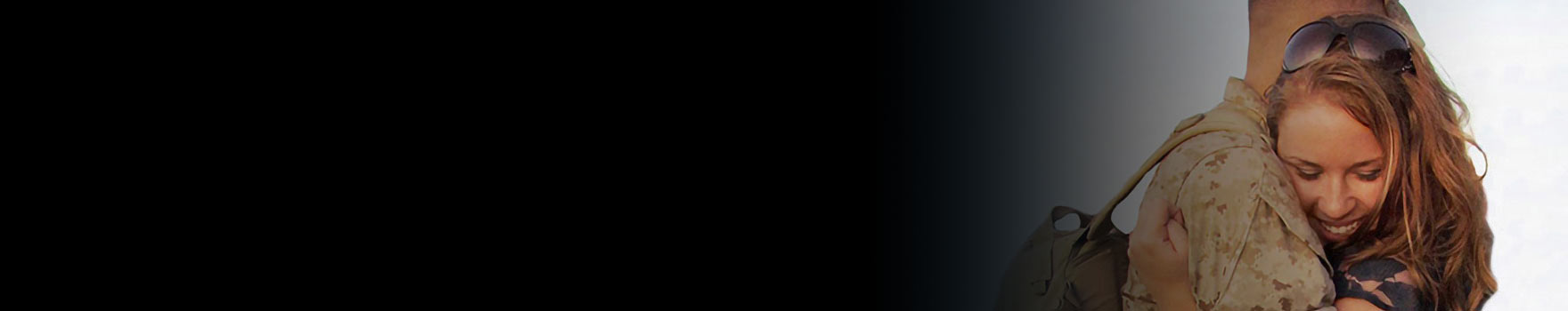 Veteran being hugged