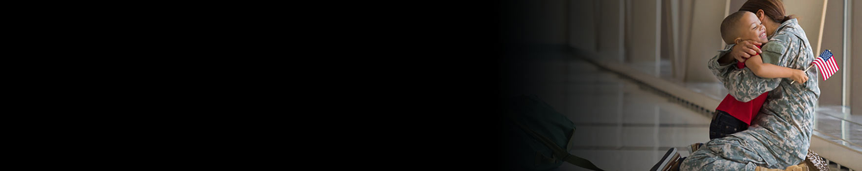 Veteran being hugged