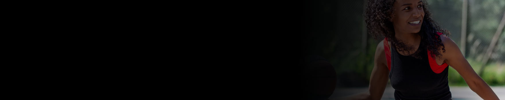 Woman playing basketball