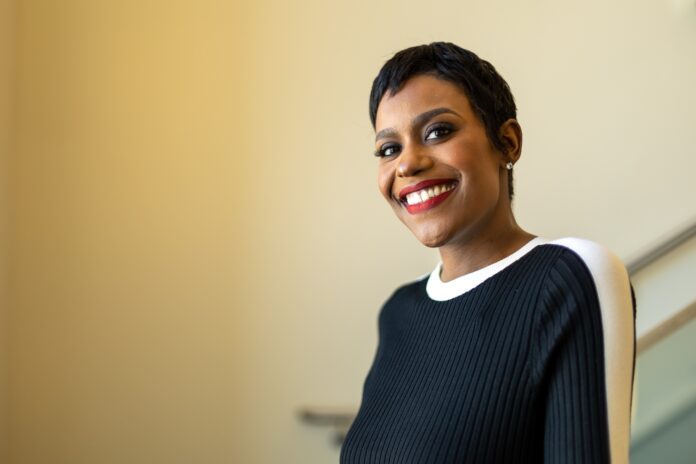 Woman smiling 