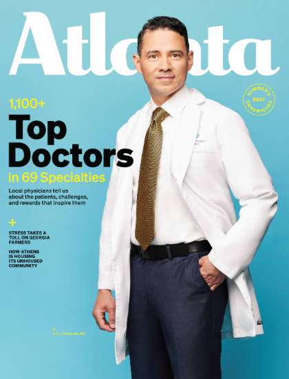Atlanta magazine with "1100+ Top Doctors" article featured on the cover
