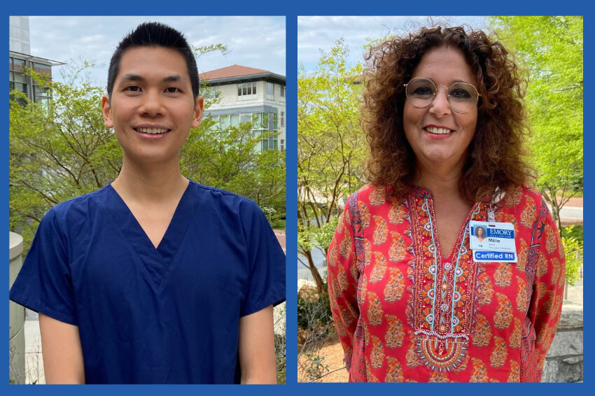 Nurses Mark Lee and Millie Sattler