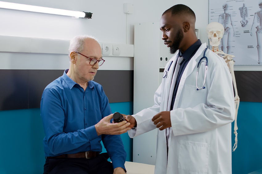 doctor and patient discussing medication