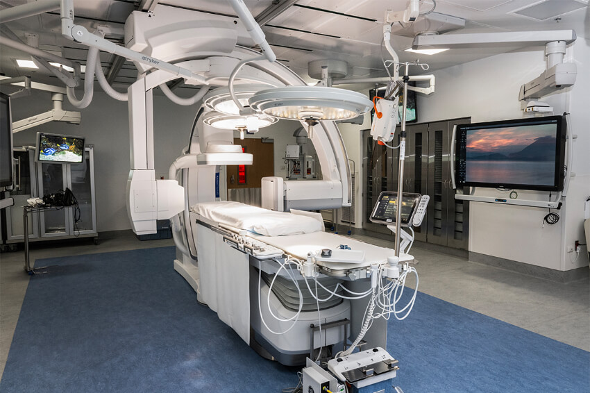 equipment in the new Emory Heart and Vascular unit