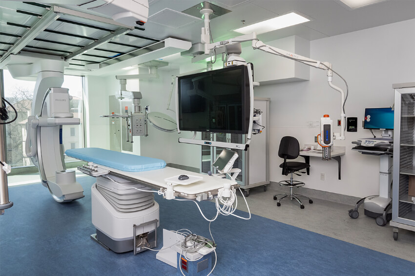 equipment in the new Emory Heart and Vascular unit