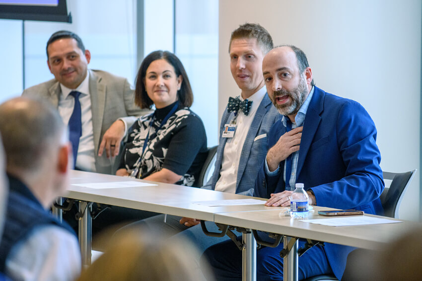 Zachary Bercu speaking during the panel session.