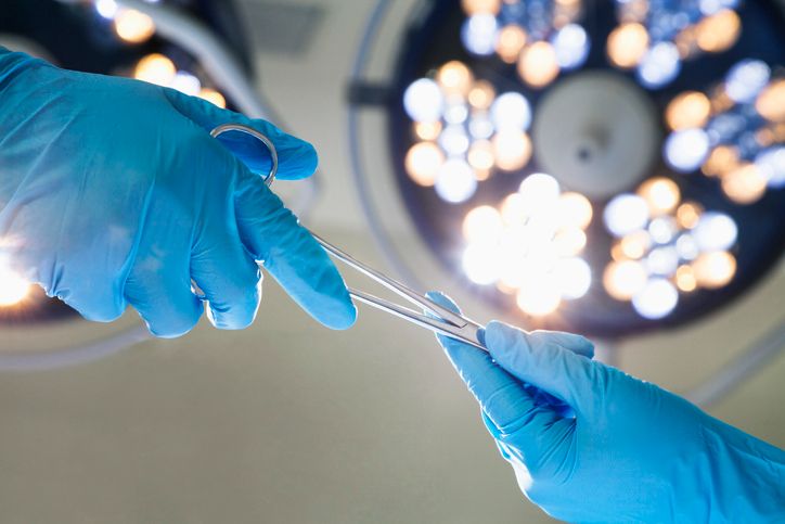 doctor's hands in surgery