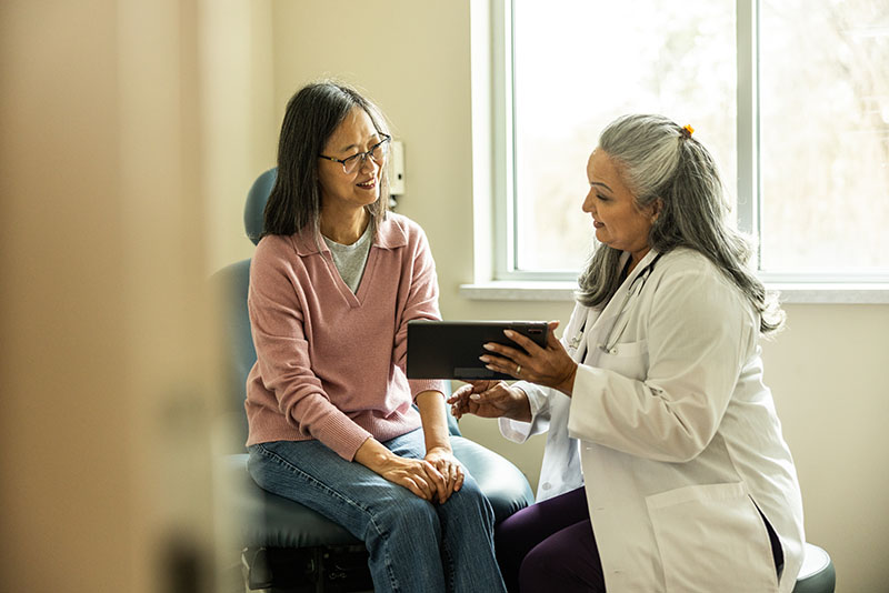 physician talking with patient