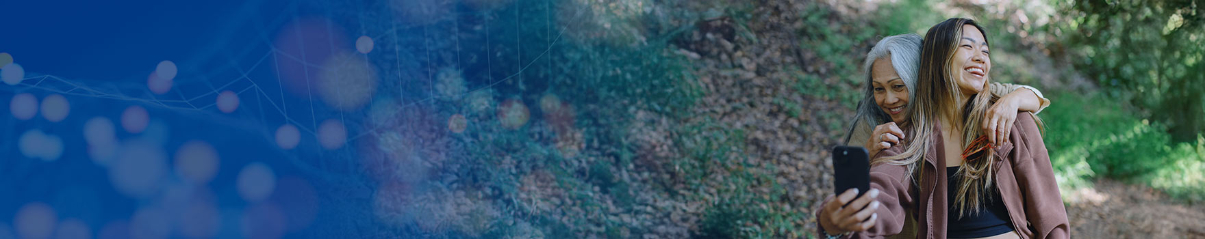 A mom and daughter taking a picture