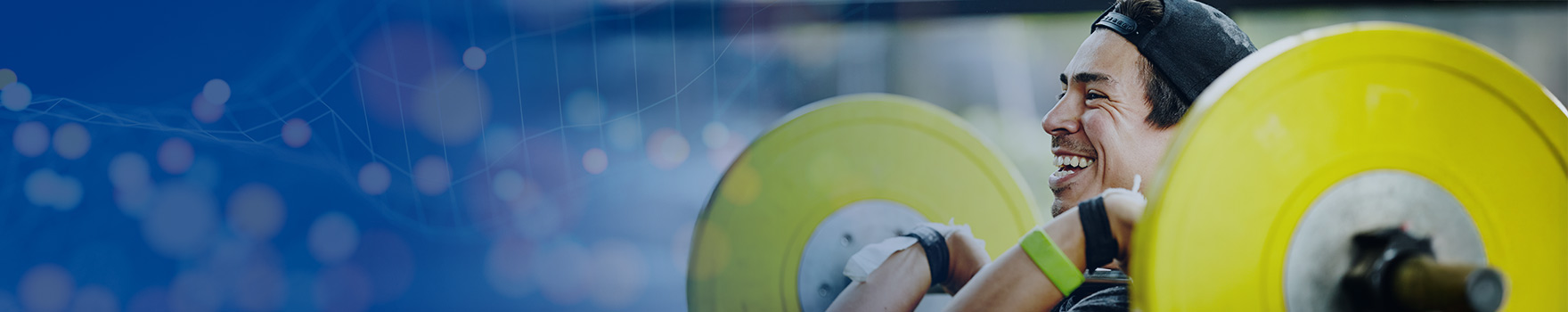 Man working out at the gym