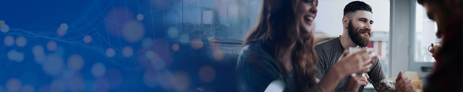 woman and man socializing