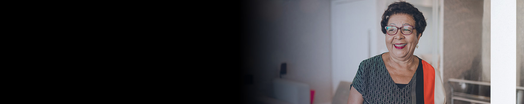 elderly woman smiling