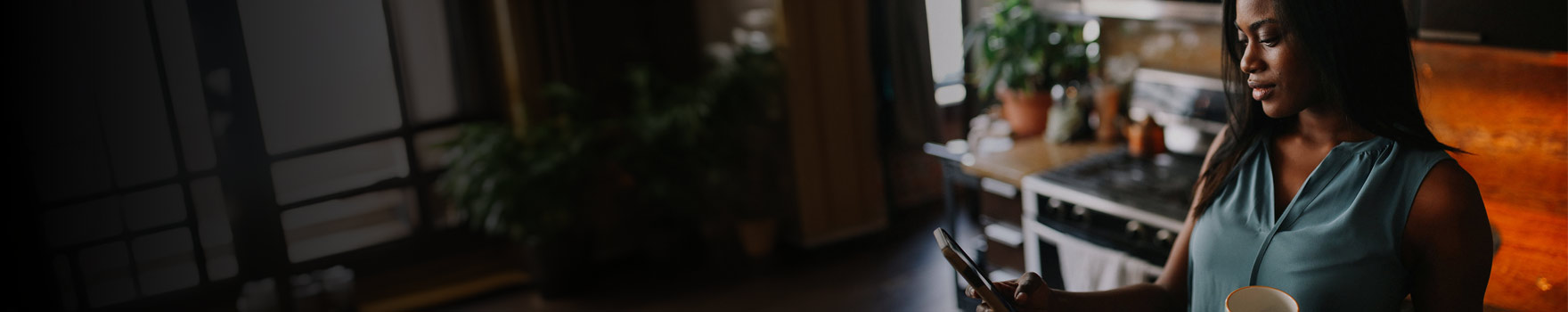 Woman on mobile device